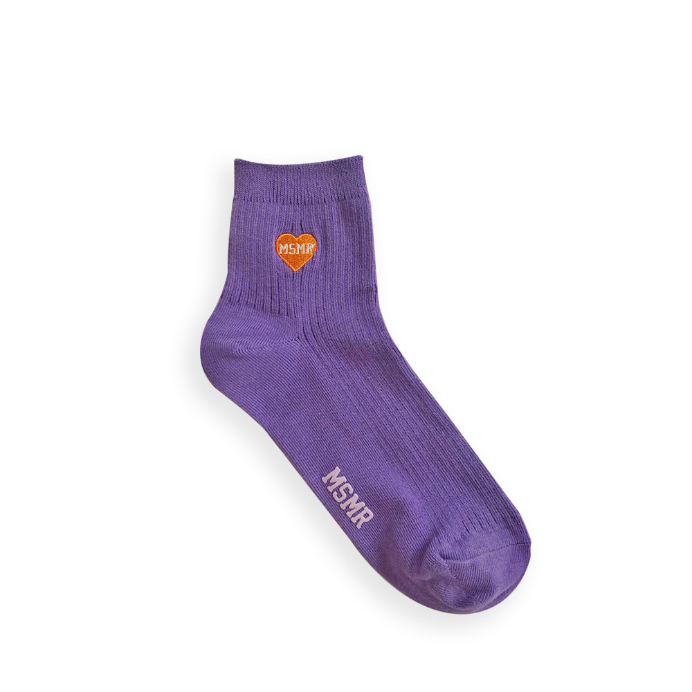 Neon Heart Socks Purple