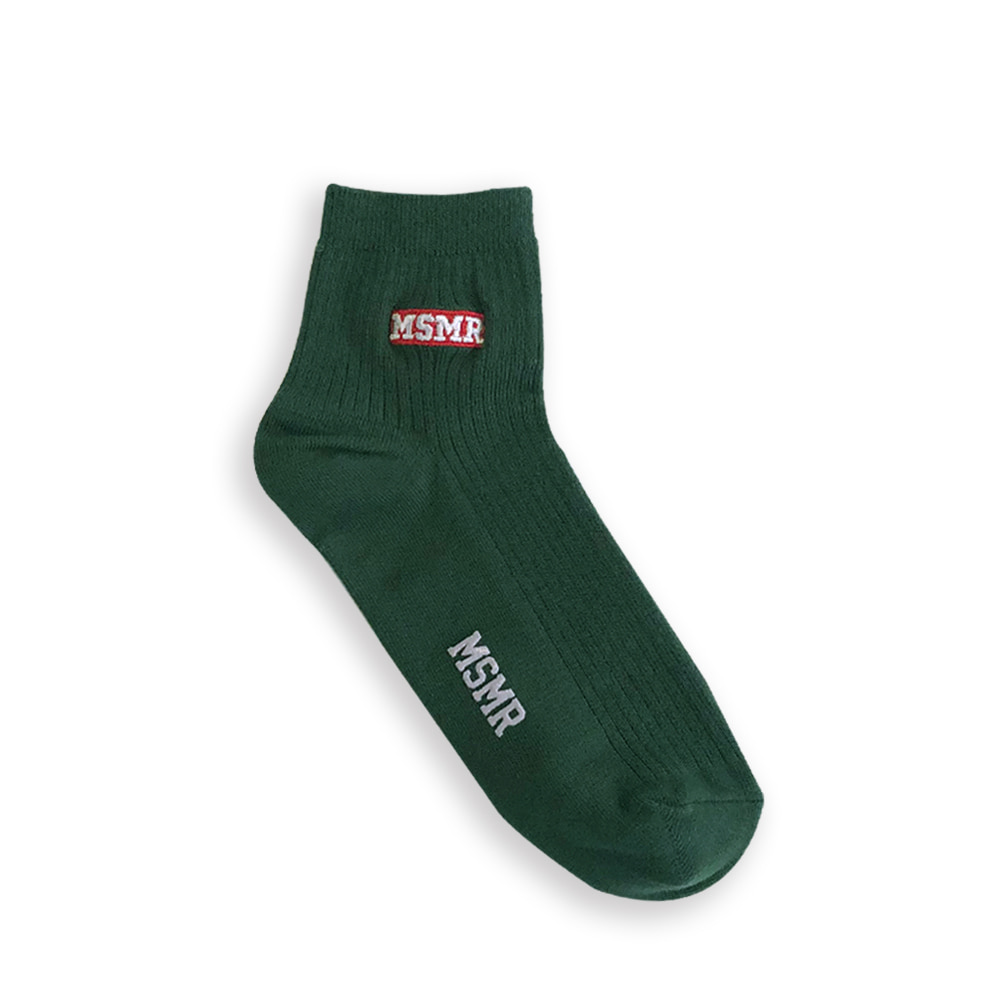 MSMR Oblong Logo Socks Green