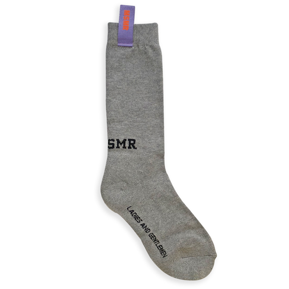 MSMR Mid Calf  Tape Socks Grey