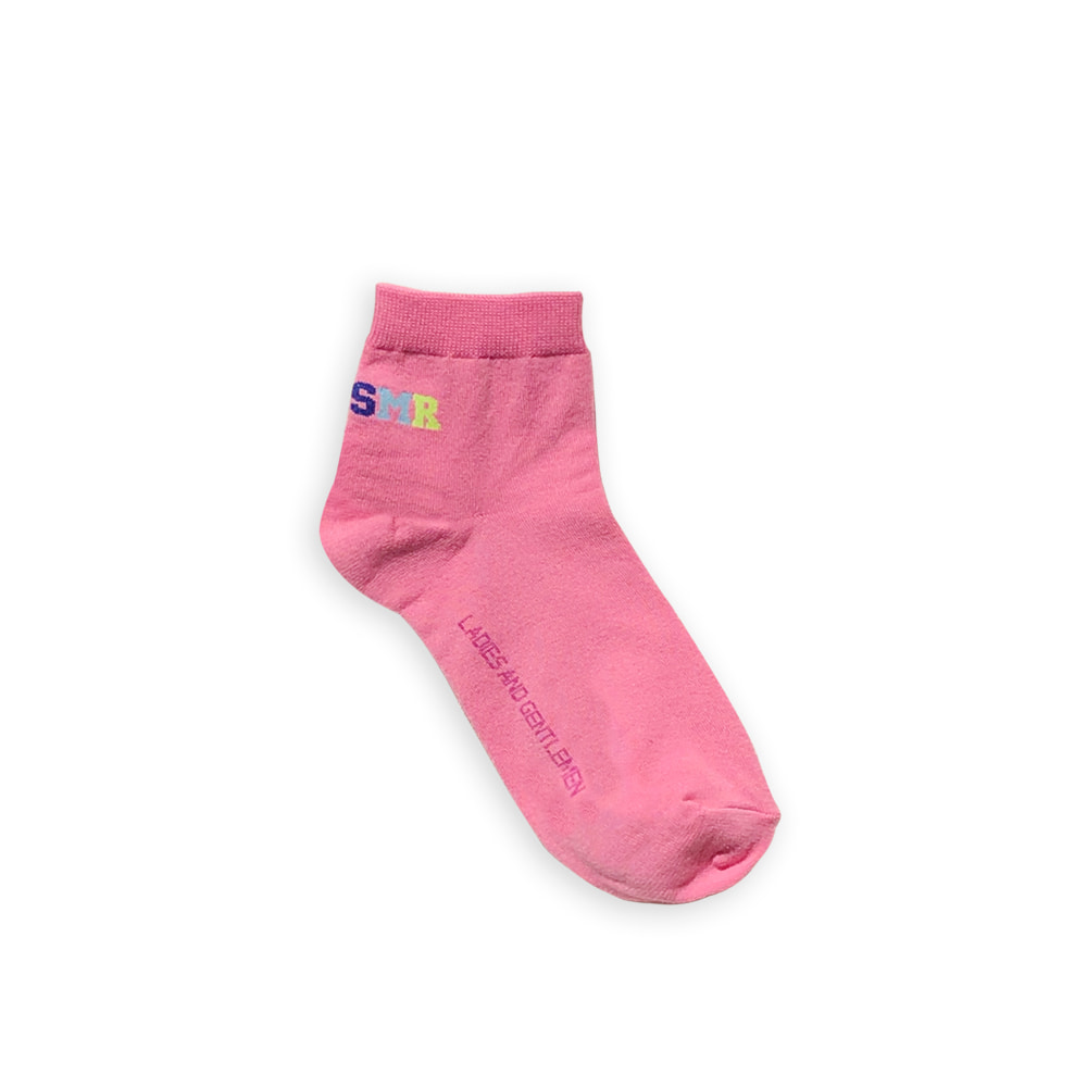 I Love MSMR Short  Socks Pink