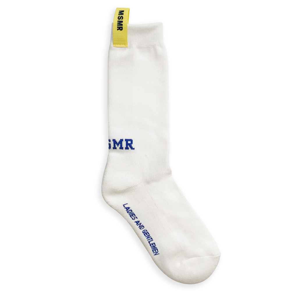 MSMR Mid Calf  Tape Socks Ivory