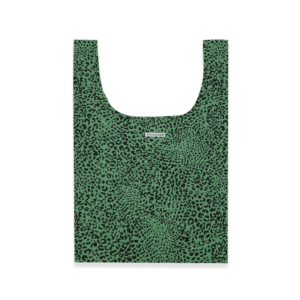 Light Leopard Tote Bag  Green