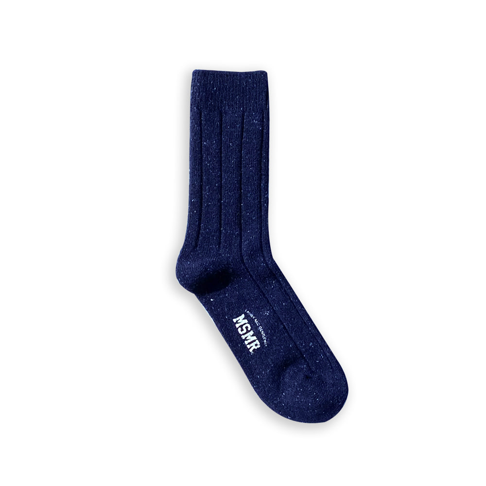 MSMR Lamswool Socks Navy Blue