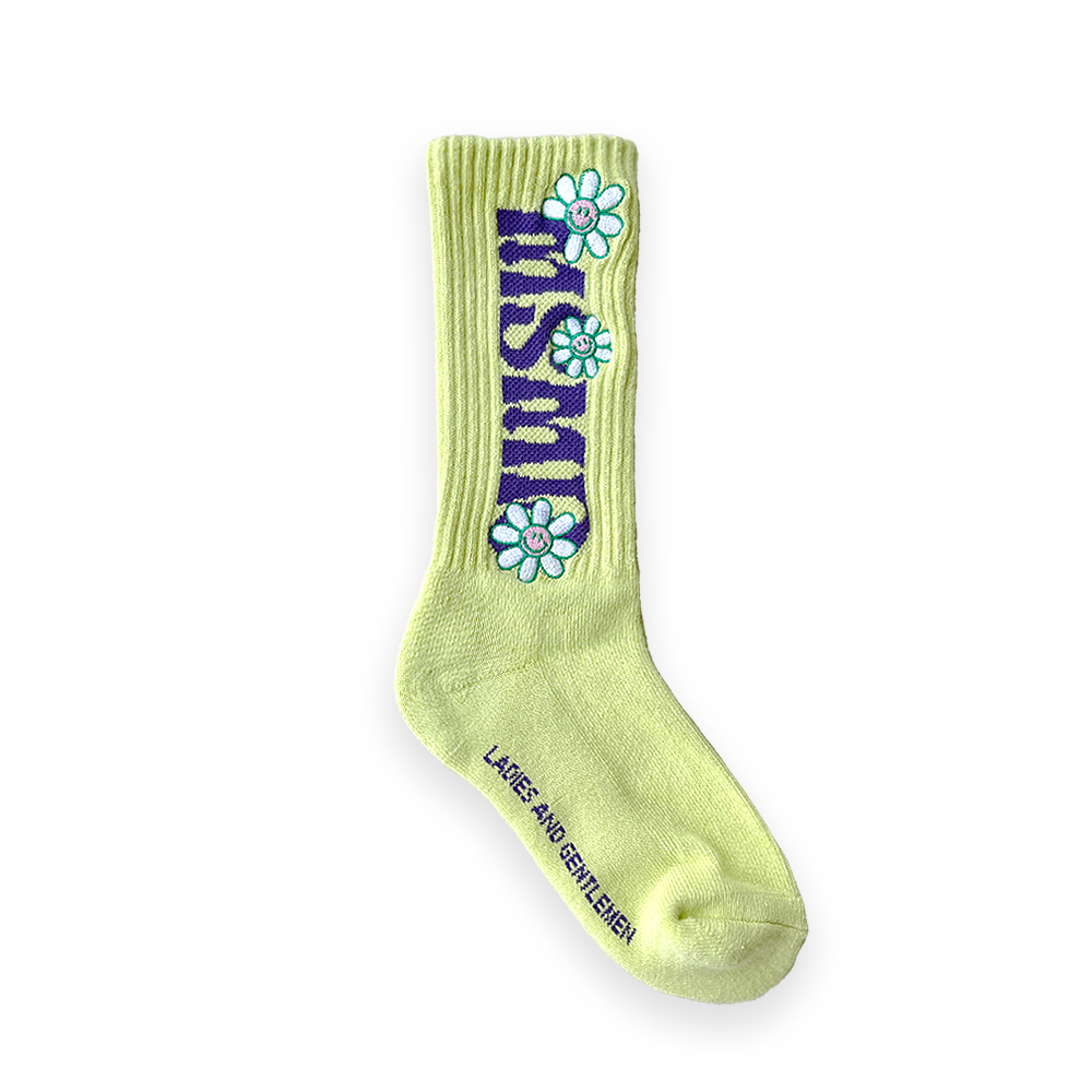 Flower logo socks Lime